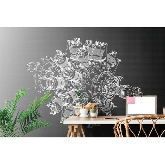 Tapeta nákres motora