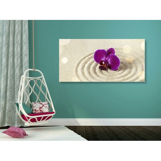 Obraz orchidea v piesku