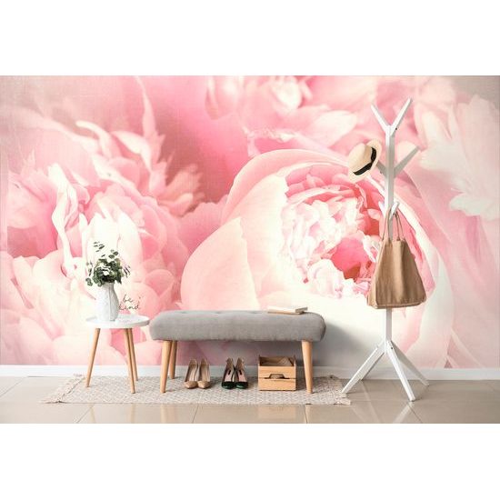 Samolepiaca tapeta ružové čaro kvetov