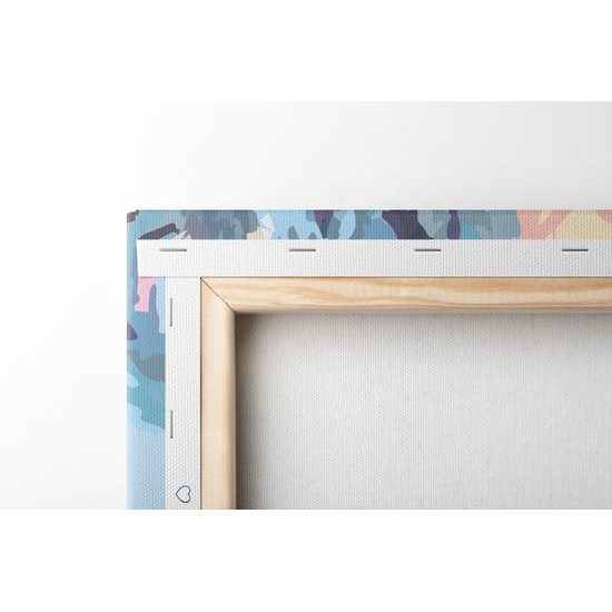 Obraz zasnežené vrcholce stromov