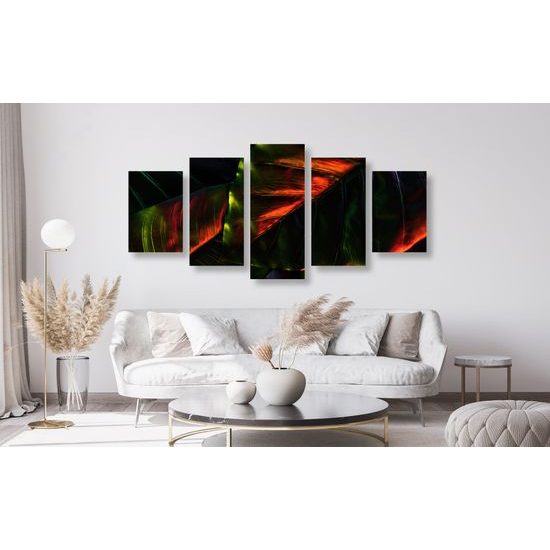 5-dielny obraz nádherné palmové listy