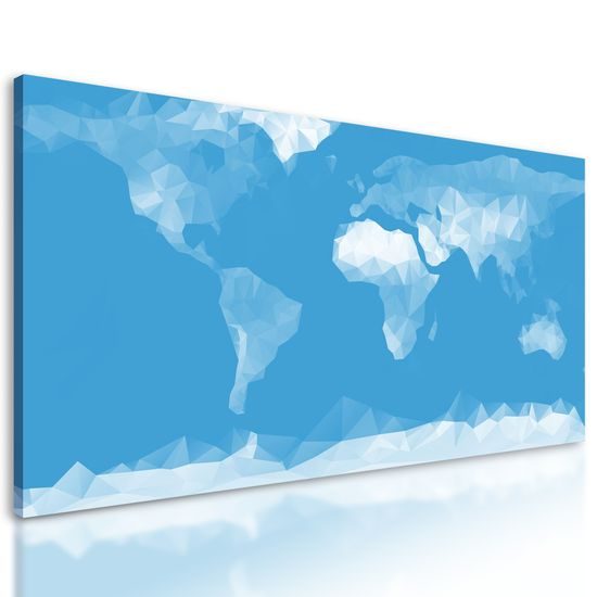 Obraz mapa sveta tvorená mnohouholníkmi