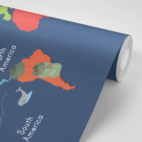 Tapeta minimalistcká mapa sveta
