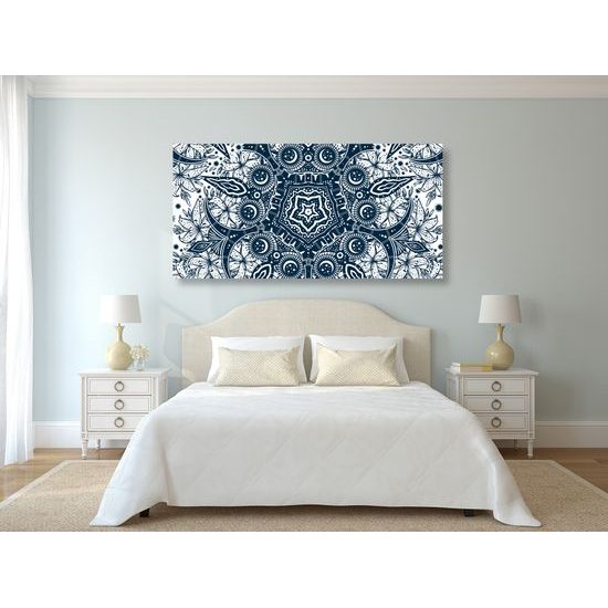 Obraz umelecká abstrakcia v modrom prevedení