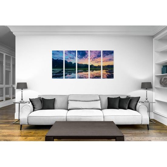 5-dielny obraz romantika v horách