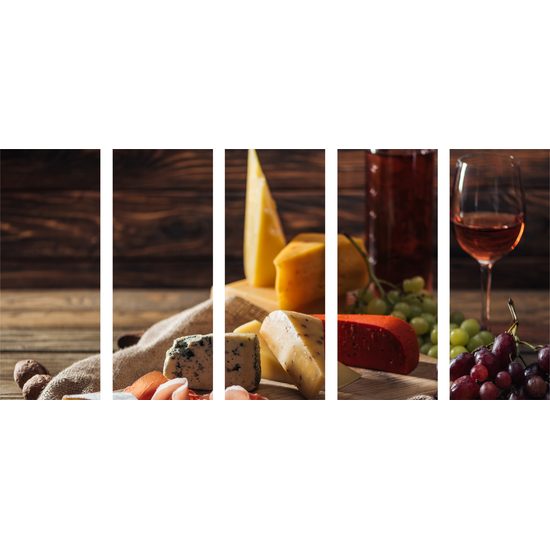 5-dielny obraz romantická večera