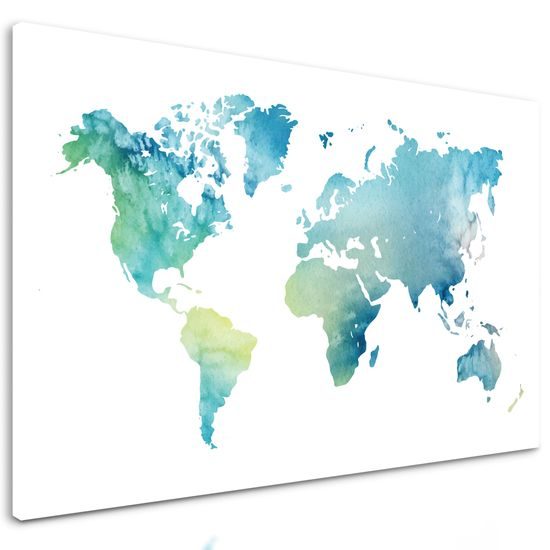Obraz nádherná akvarelová mapa sveta