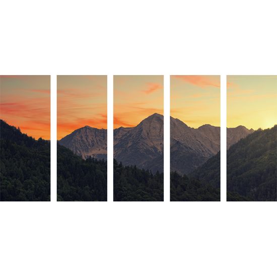 5-dielny obraz krása horského štítu