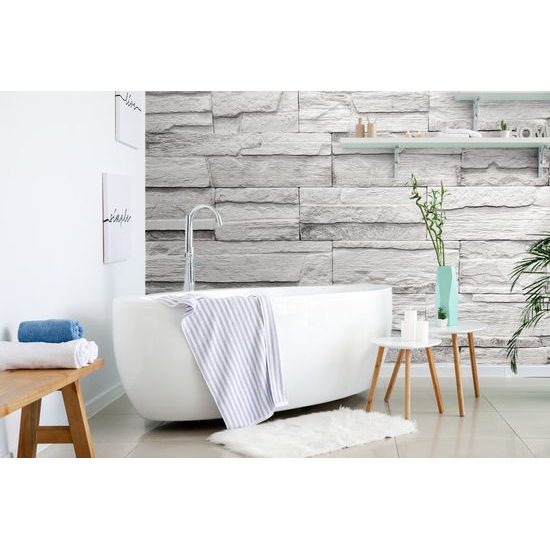 Samolepiaca fototapeta jemný šedý kameň