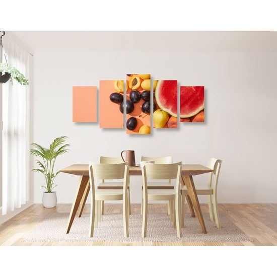 5-dielny obraz chutné ovocie