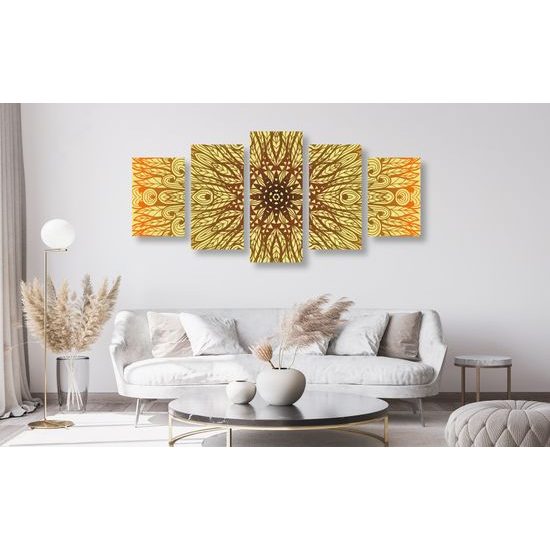 5-dielny obraz zaujímavá luxusná Mandala