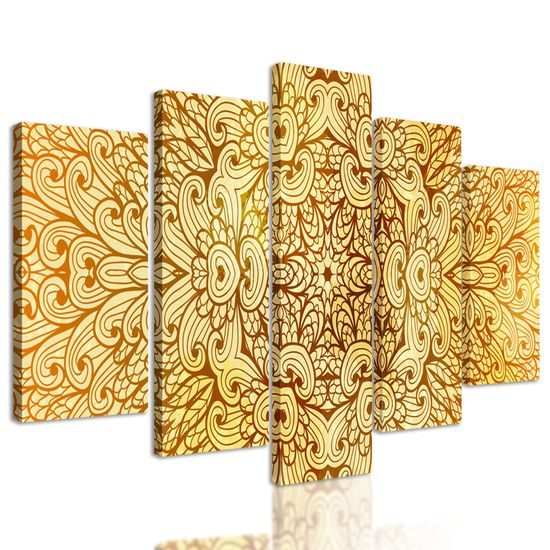 5-dielny obraz umelecká Mandala