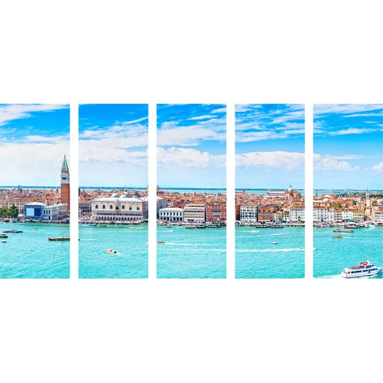 5-dielny obraz romantické Benátky