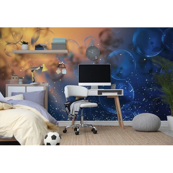 Jedinečná samolepiaca tapeta letiace bubliny