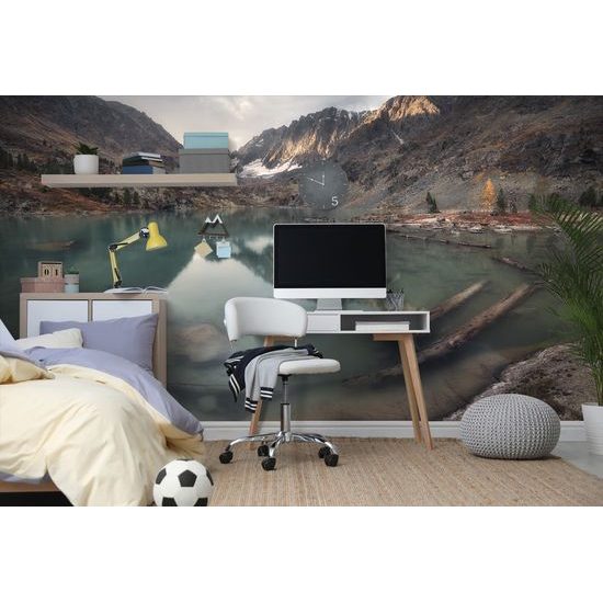 Originálna samolepiaca fototapeta jazero uprostred hôr