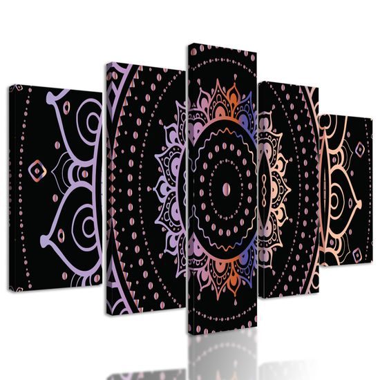 5-dielny obraz magická Mandala
