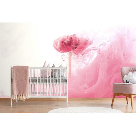 Samolepiaca tapeta romantický kvet v objatí ružovej