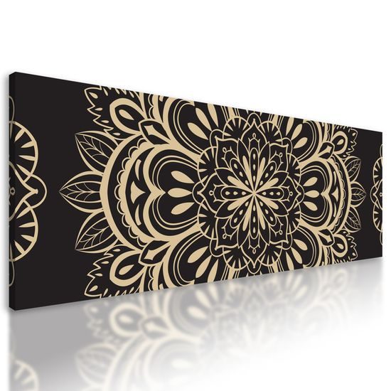 Obraz nevšedná Mandala na čiernom pozadí