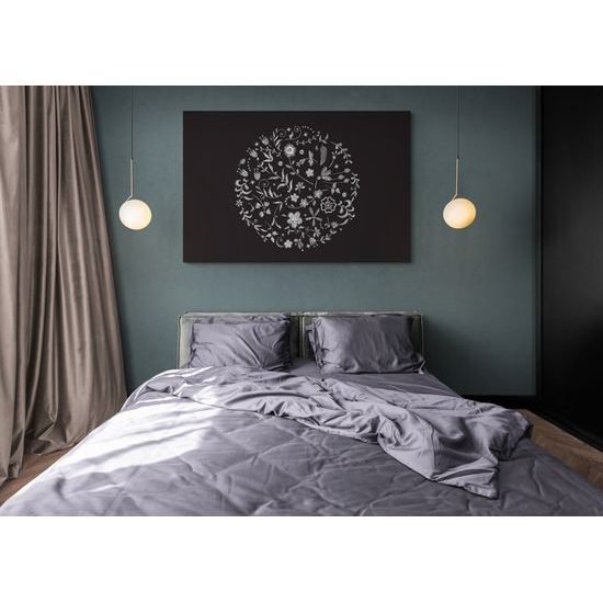 Obraz jemné kvety s folklórnym motívom