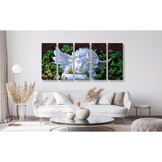 5-dielny obraz záhradný anjelik