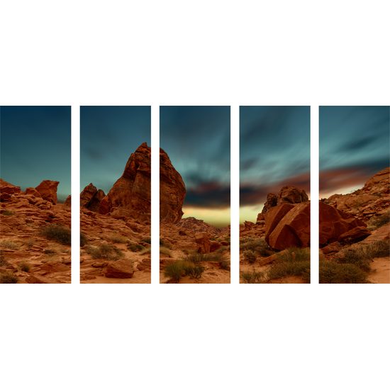 5-dielny obraz červené skaly