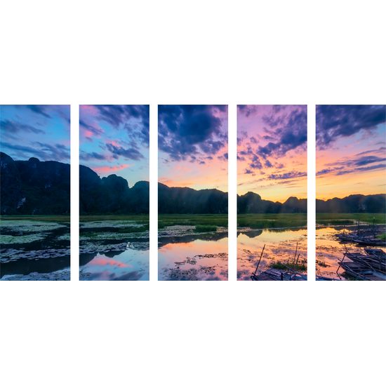 5-dielny obraz romantika v horách