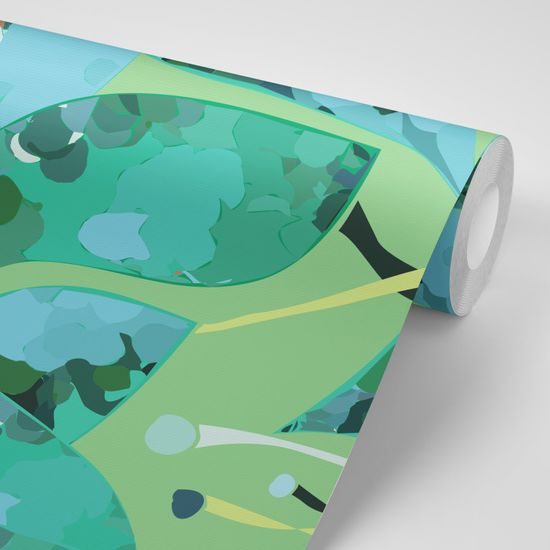 Samolepiaca tapeta krásy prírody v zelenom prevedení