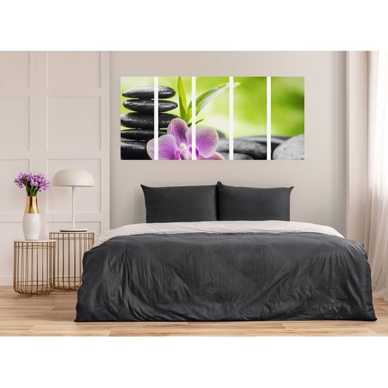 5-dielny obraz wellnes kamene v srdci prírody