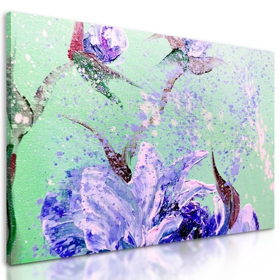 Obraz umelecká abstrakcia pivónie