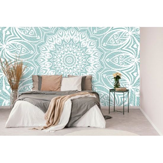 Samolepiaca tapeta nekonečná Mandala v modrom prevedení