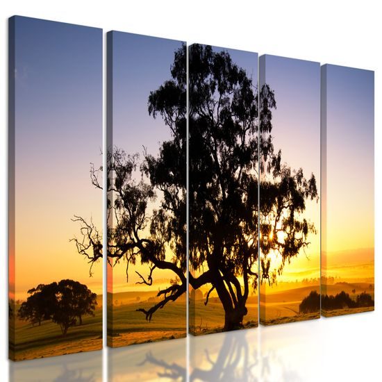 5-dielny obraz africká savana