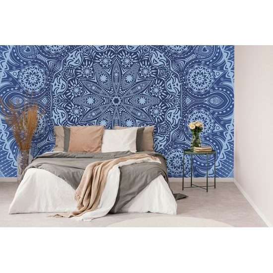 Tapeta modrá luxusná Mandala