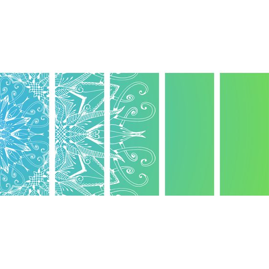 5-dielny obraz zaujímavá Mandala v prírodných farbách