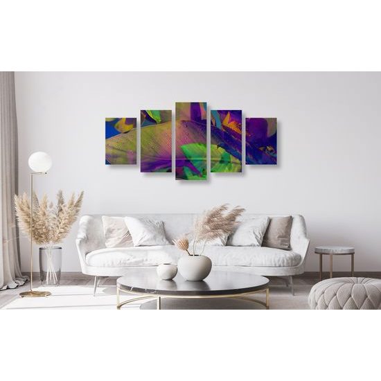 5-dielny farebné listy