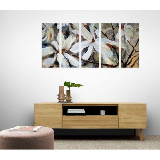 5-dielny obraz akvarelový javor