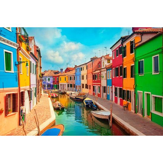 Samolepiaca fototapeta pestrofarebná ulička