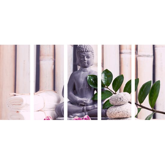 5-dielny obraz ukľudnujúci Budha
