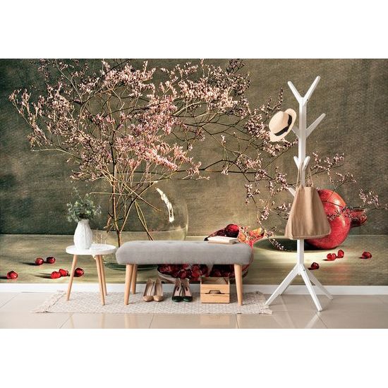 Samolepiaca fototapeta zátišie s exotickým granátovým jablkom