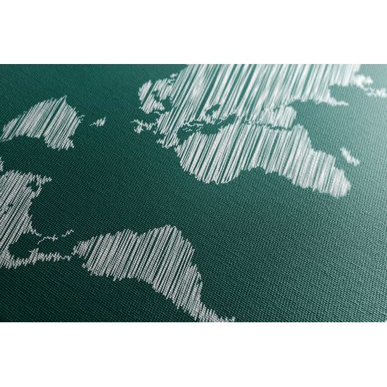 Obraz zaujímavá mapa na zelenom pozadí