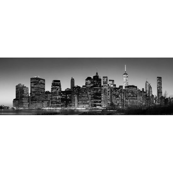 Obraz nočný New York v čiernobielom prevedení
