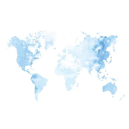 Obraz svetlomodrá mapa sveta