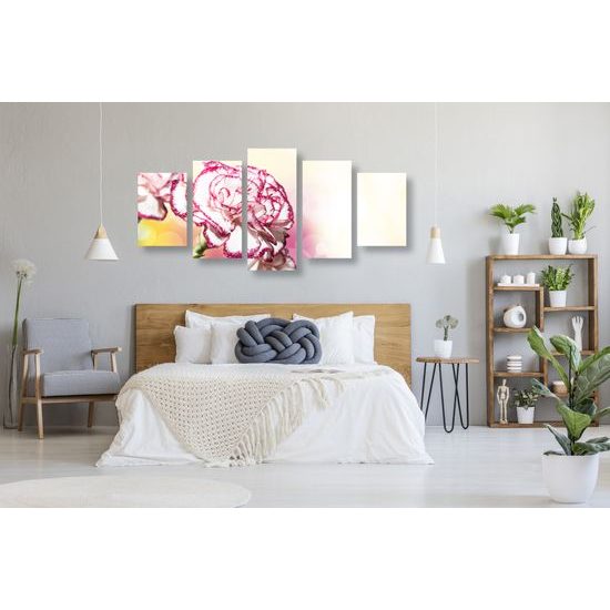 5-dielny obraz nádherný karafiát