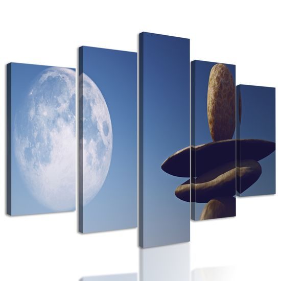 5-dielny obraz zaujímavý kamenný úkaz