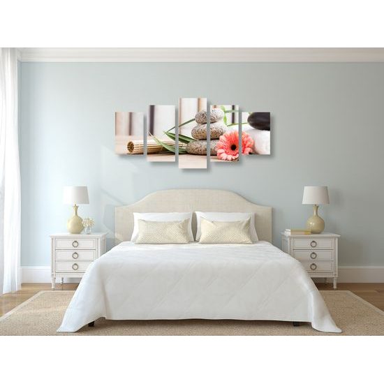 5-dielny obraz zátišie s prvkami Feng Shui