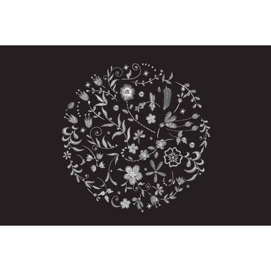 Obraz jemné kvety s folklórnym motívom