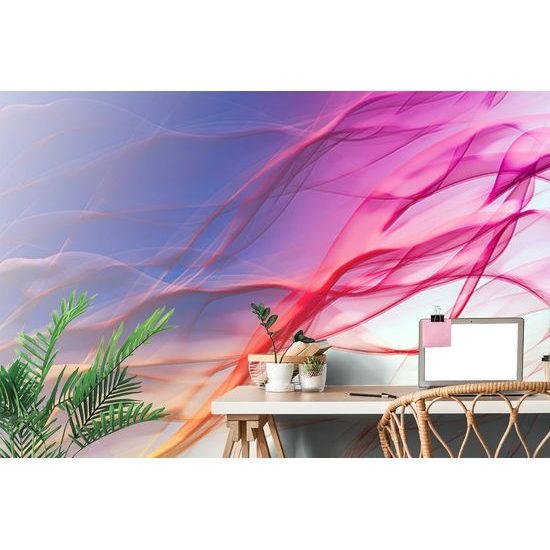 Samolepiaca tapeta pestrofarebné vlnky s abstraktným nádychom