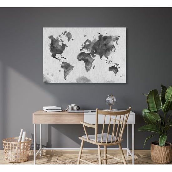 Obraz na korku šedá mapa v retro dizajne
