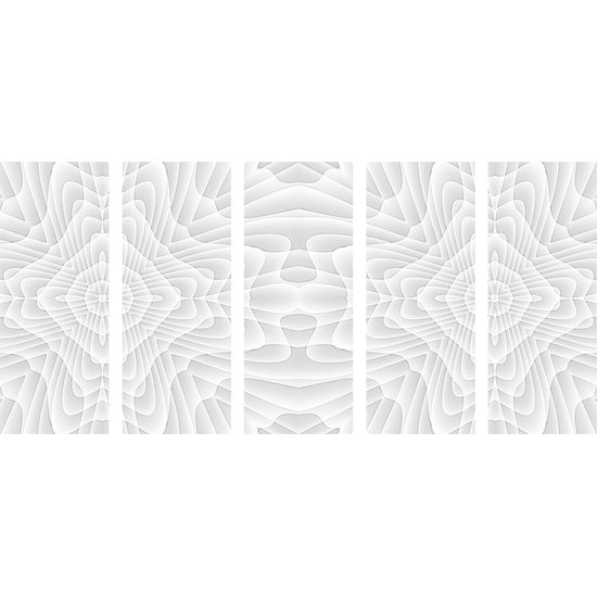 5-dielny obraz decentná abstrakcia