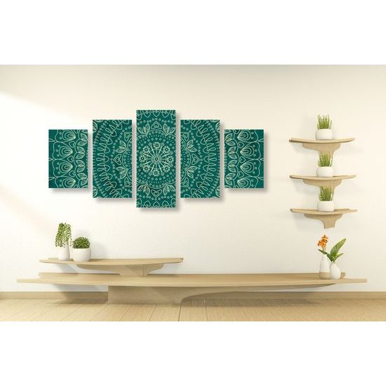 5-dielny obraz umelecká Mandala