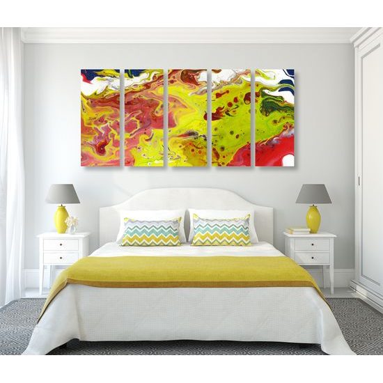 5-dielny obraz umelecká farebná kombinácia